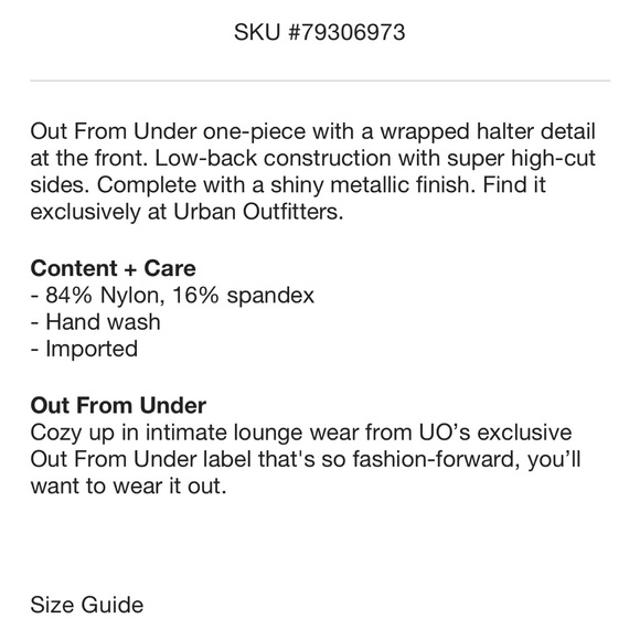 NWT metallic silver one-piece swimsuit - Picture 3 of 4